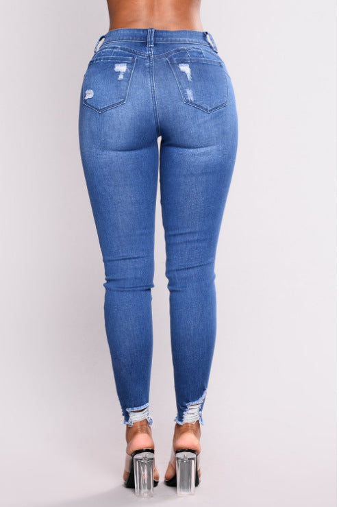 High Waist Stretch Slim Pencil Feet Pants