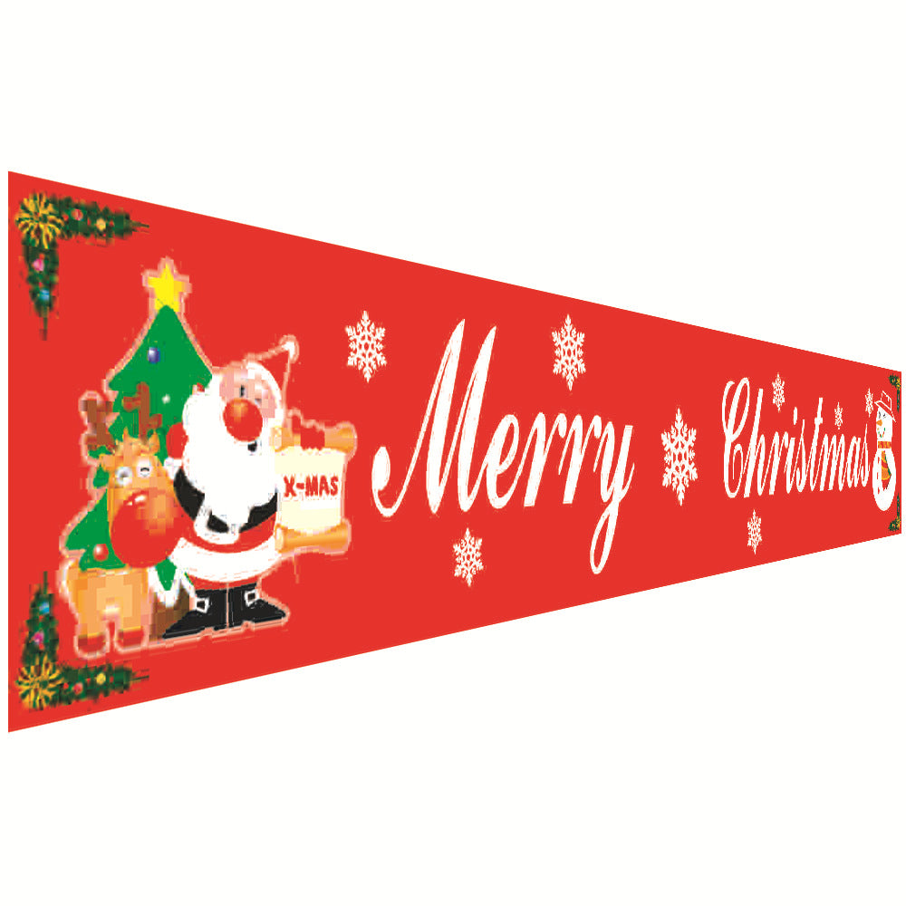 Christmas Decorations Couplets Curtains Banners Pull Flags Hanging