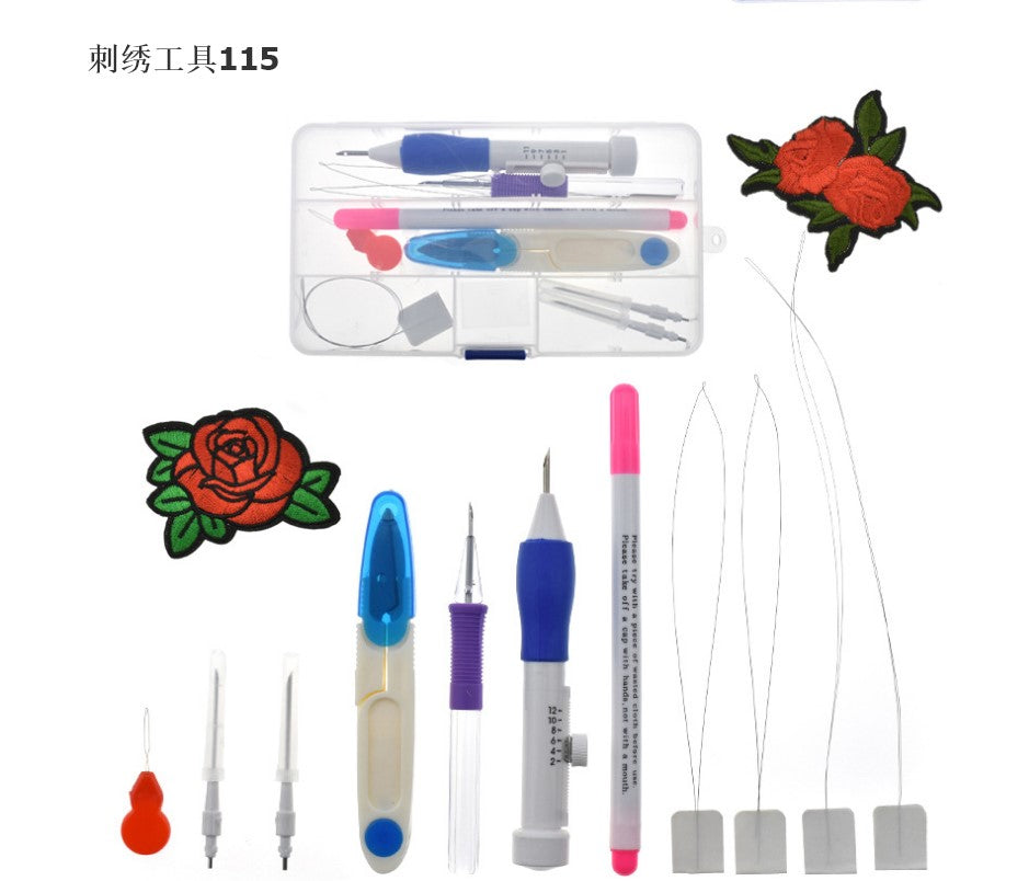 DIY Embroidery Starter Kit with 50 Threads - Cross Stitch Craft Set