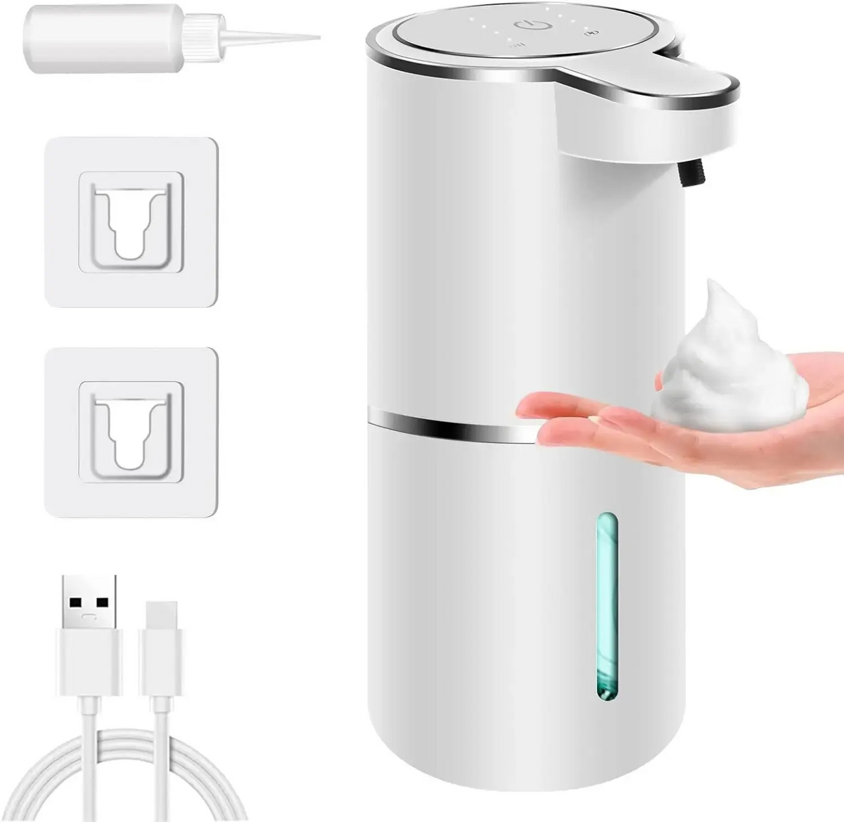 Automatic Touchless Foaming Soap Dispenser - Rechargeable Infrared Sensor Pump