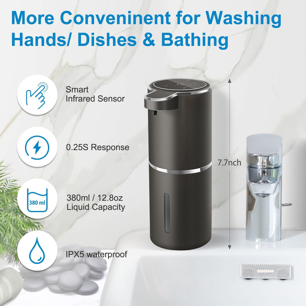 Automatic Touchless Foaming Soap Dispenser - Rechargeable Infrared Sensor Pump