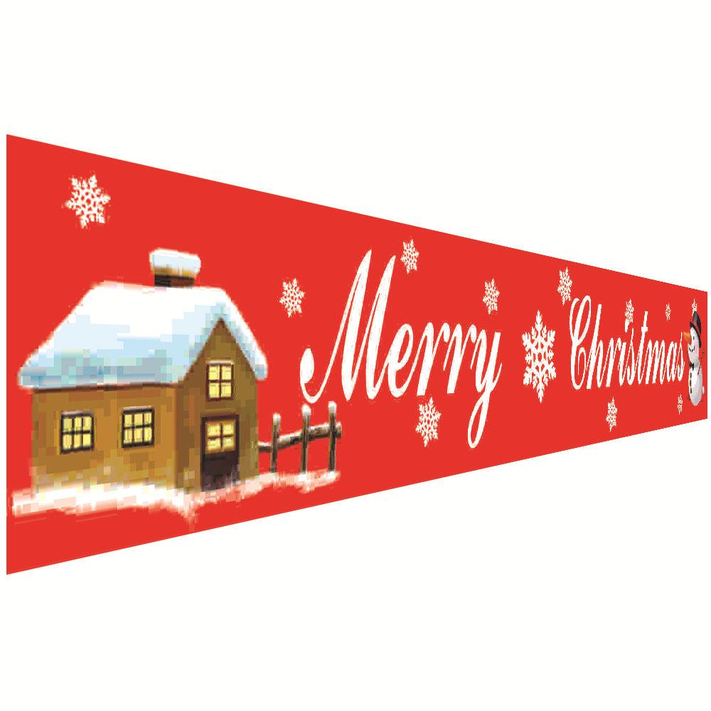 Christmas Decorations Couplets Curtains Banners Pull Flags Hanging