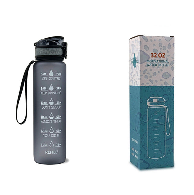 1 L Motivational Water Bottle with Time Markers