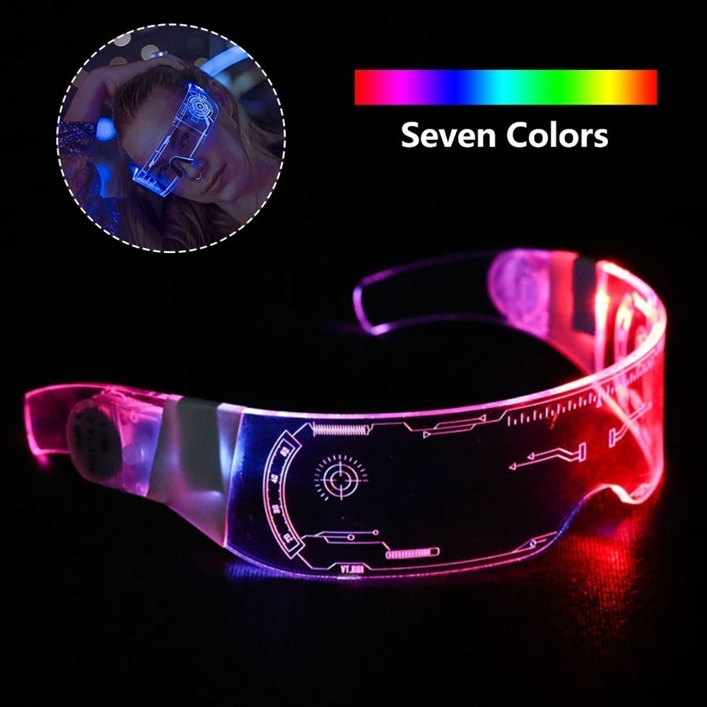 Luminous Glasses Party Bar Disco Punk Futuristic Style Festival