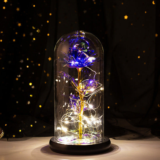 Little Prince Rose in Glass Dome - Eternal Flower LED Gift
