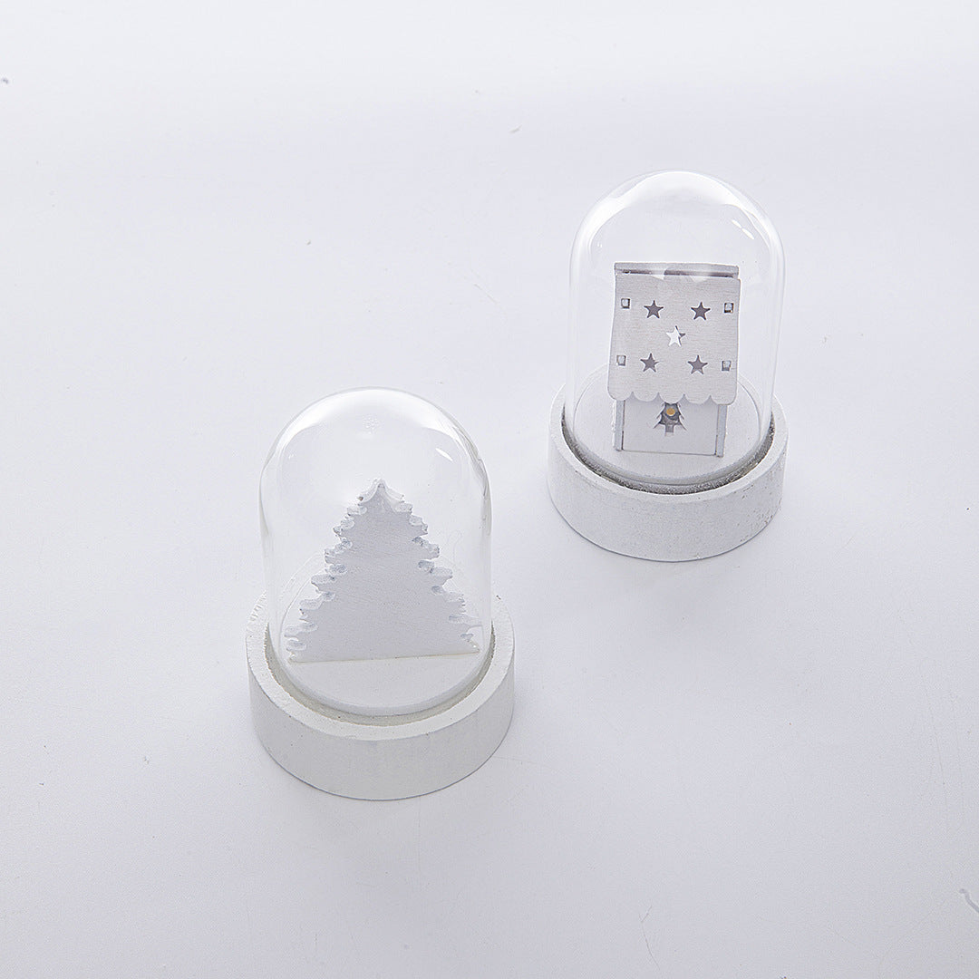 Christmas Decorations Luminous Wooden House Ornaments | Xmas Holiday Decor