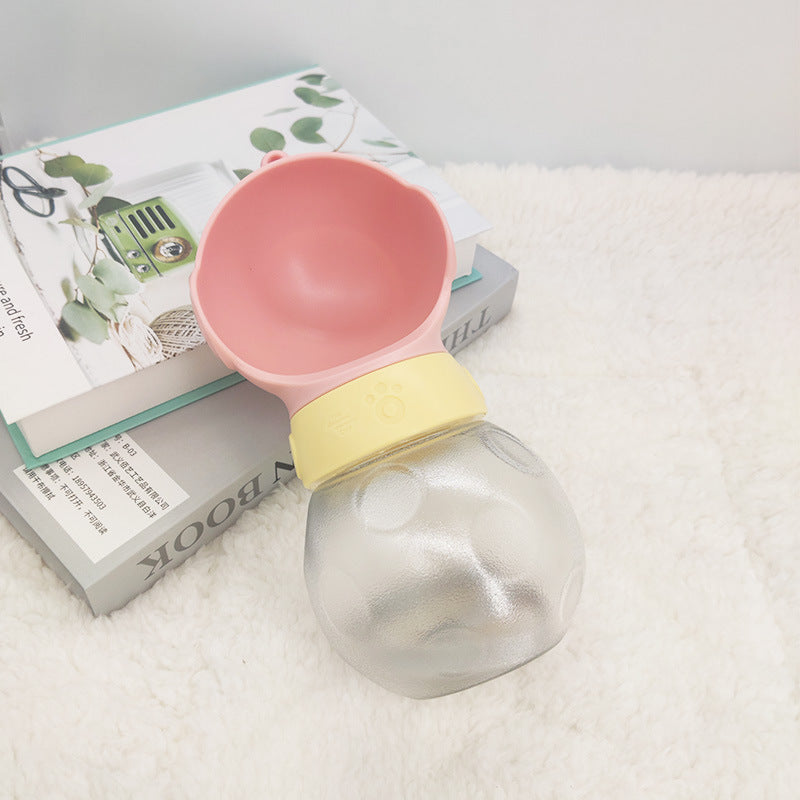 Leakproof Dog Water Bottle 380 ml - Portable Travel Pet Drinker with Bowl