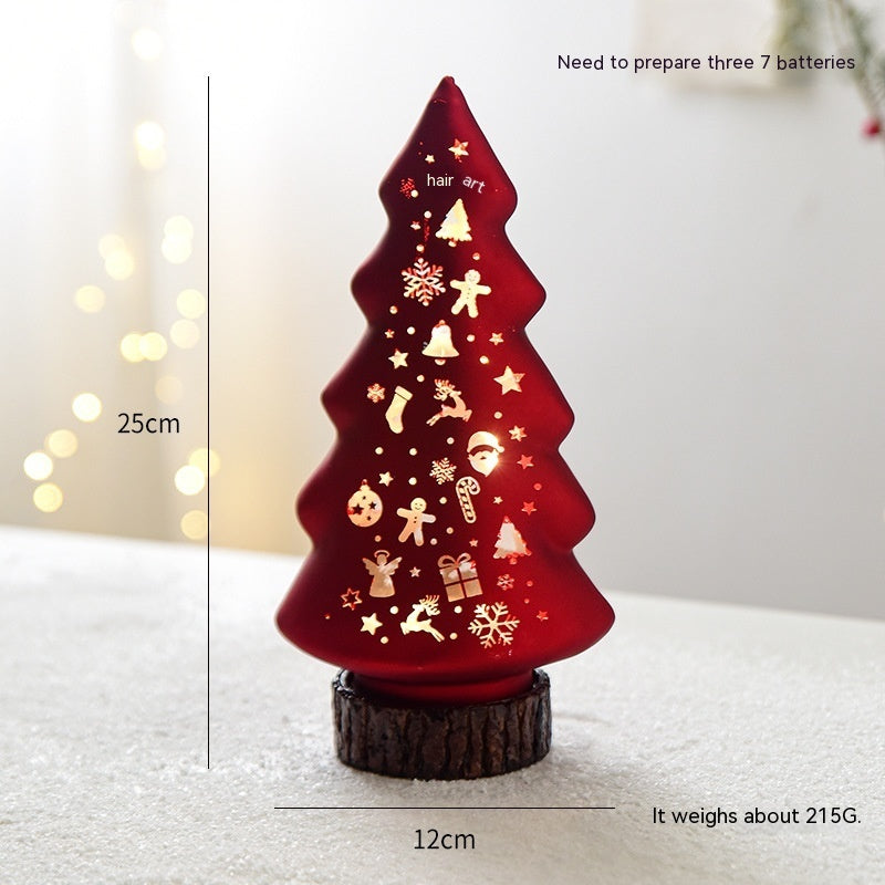 Christmas Luminous Glass Desktop Decoration | Xmas Holiday Decor