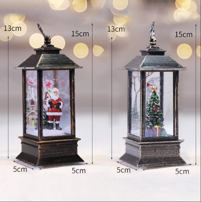 Christmas Simulation LED Flame Small Oil Lamp | Xmas Holiday Decor
