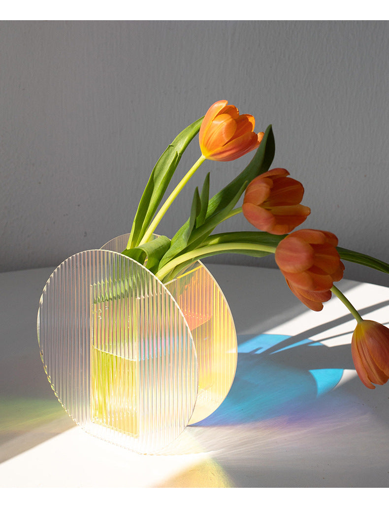 Nordic Minimalist Acrylic Vase - Creative Modern Flower Vase