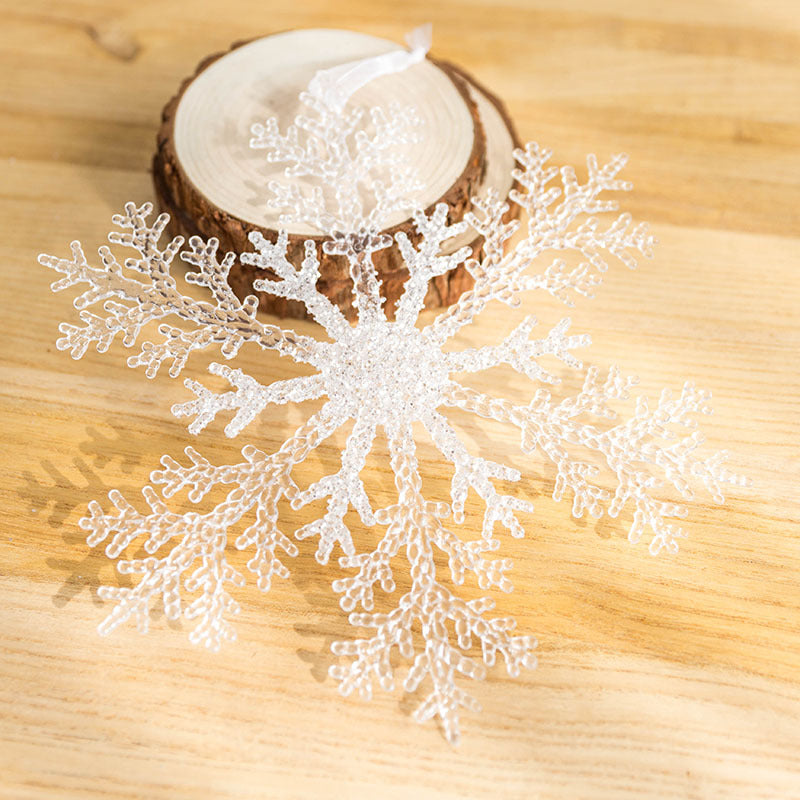 Christmas Decoration Acrylic Transparent Snowflake Tree Pendant DIY