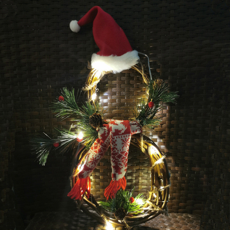Christmas Decorations Lights Vine Circle | Xmas Holiday Decor