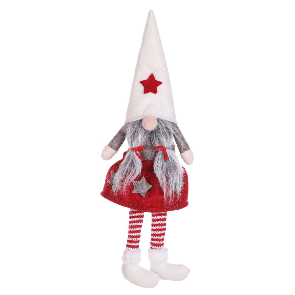 Christmas Decoration Faceless Doll Girl Figurine | Xmas Gift