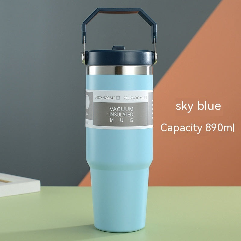 Portable Stainless Steel Car Travel Cup - Insulated Tumbler