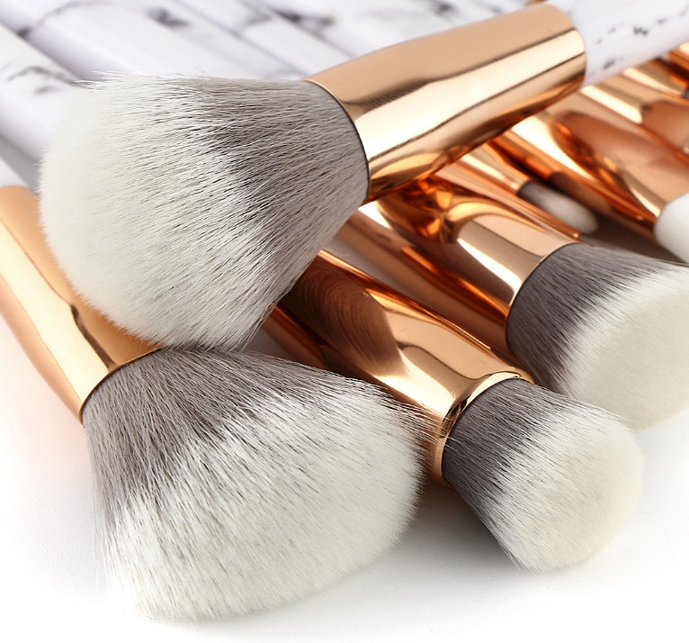 11 Sets of Marble Makeup Brush with Beauty Kit 11