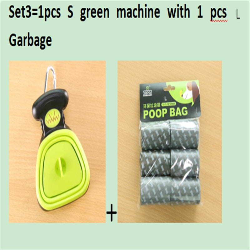 Foldable Travel Pooper Scooper - Portable Dog Poop Scoop with Degradable Bags