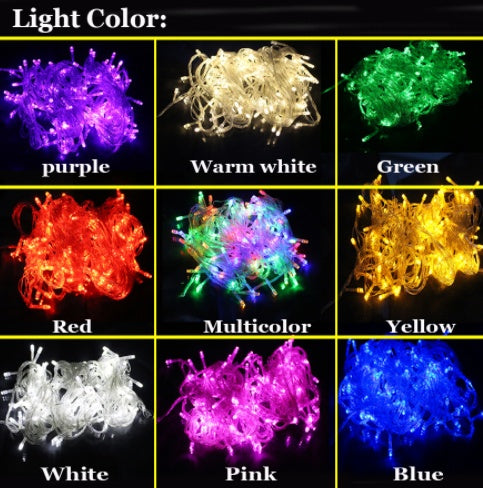 Christmas LED Fairy String Lights Multicolor Garland Beads Outdoor