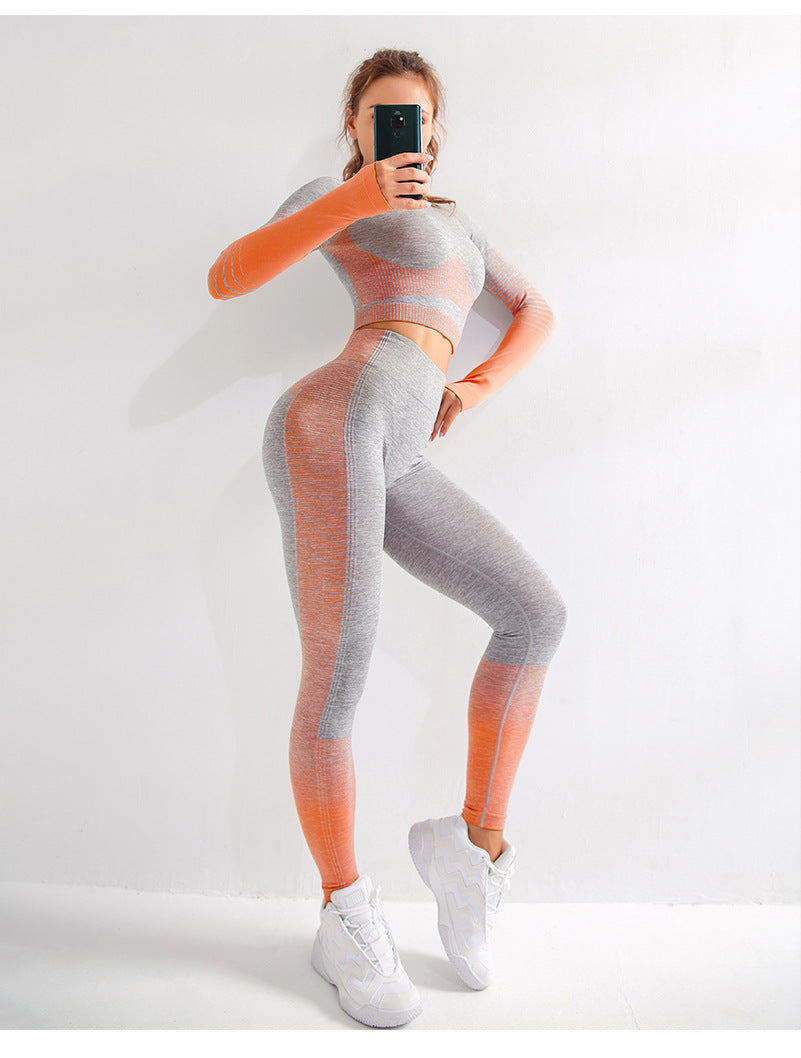 Women Yoga Sets Gym Fitness Athletic 2 Pcs Sports Suits Set Pants