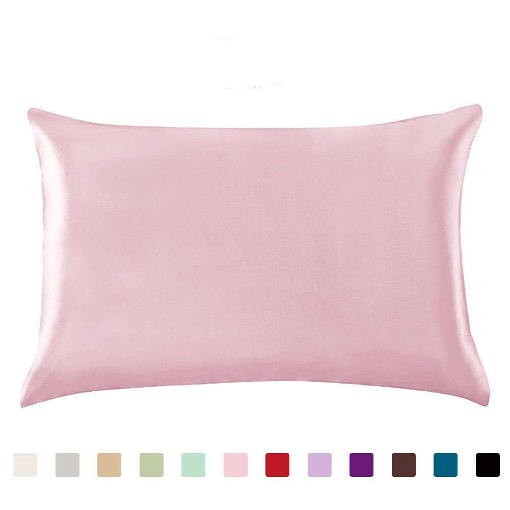 Solid Color Satin Pillowcase - Silky Hair & Skin Pillow Cover