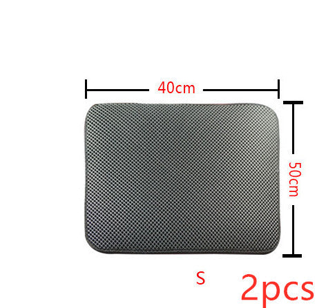 Double Layer Cat Litter Mat - Waterproof Litter Trapping Mat, Easy to Clean