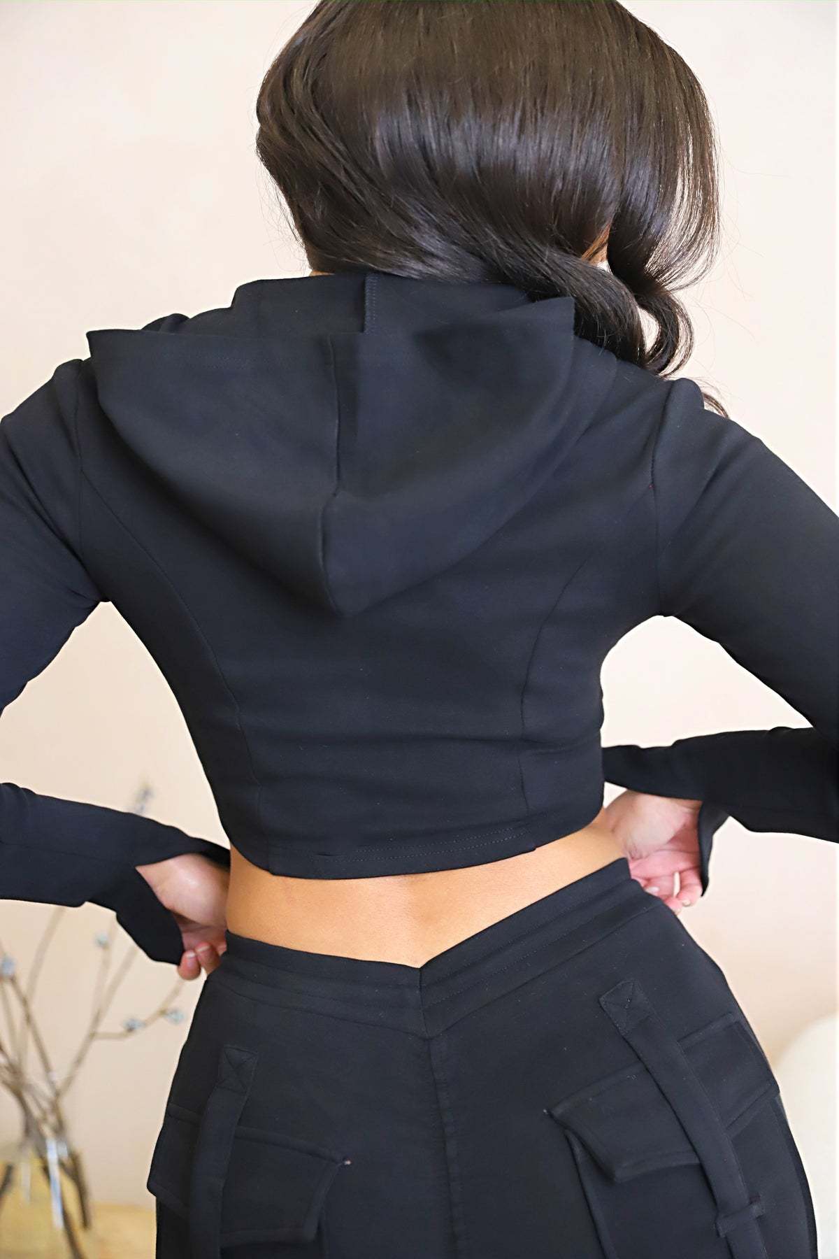 Cargo Pants with Pockets High Waist Drawstring Wide Leg Straight