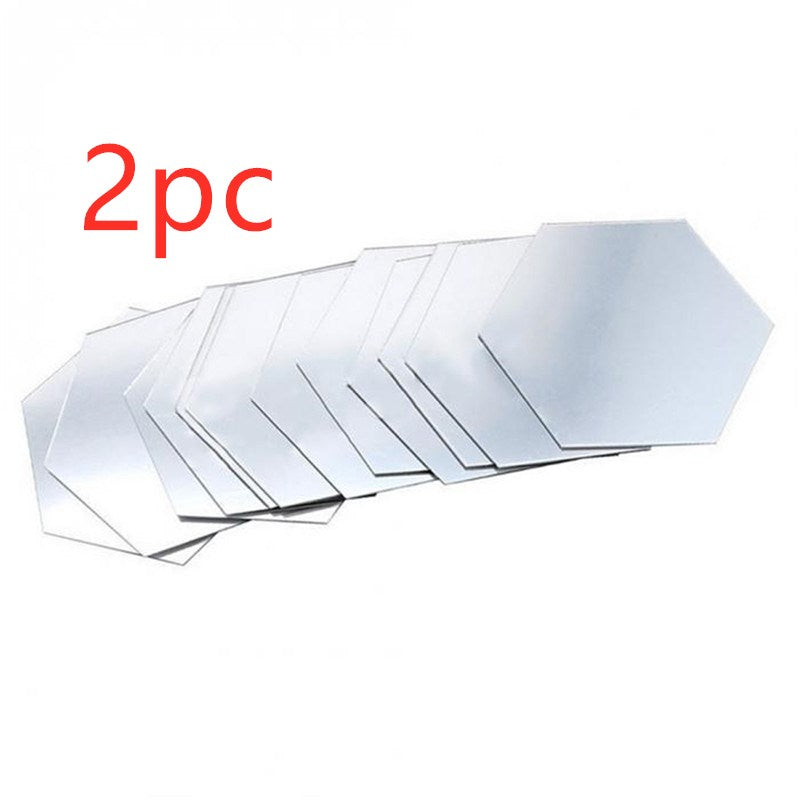 Hexagon Acrylic Mirror Wall Stickers - 3D Removable Wall Decor