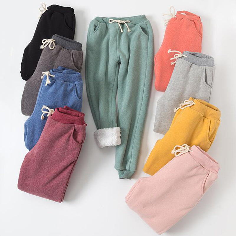 Lamb Velvet Padded Sweatpants – Women's Pants
