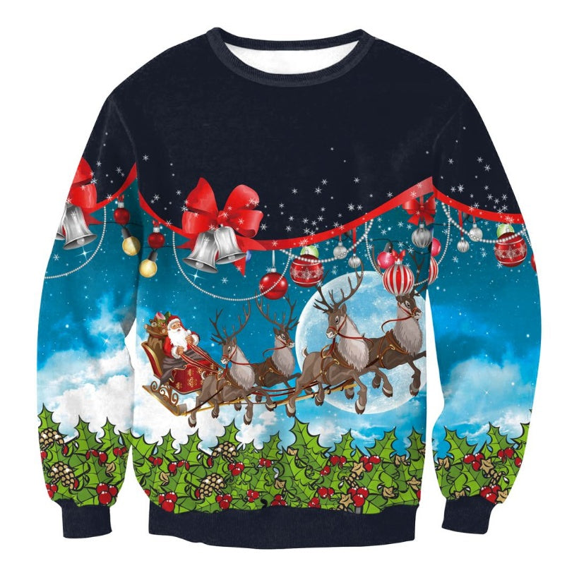 UGLY Christmas Sweater Vacation Santa Elf Funny Women's Men Sweaters