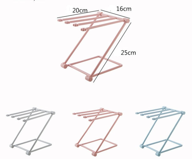Foldable Dishcloth Drying Shelf - Kitchen Towel Holder