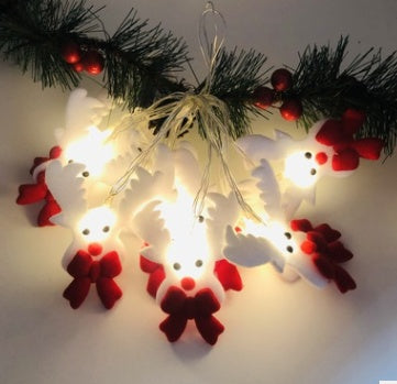 Christmas Plush Snowman Light String Tree Pendant LED Holiday Party