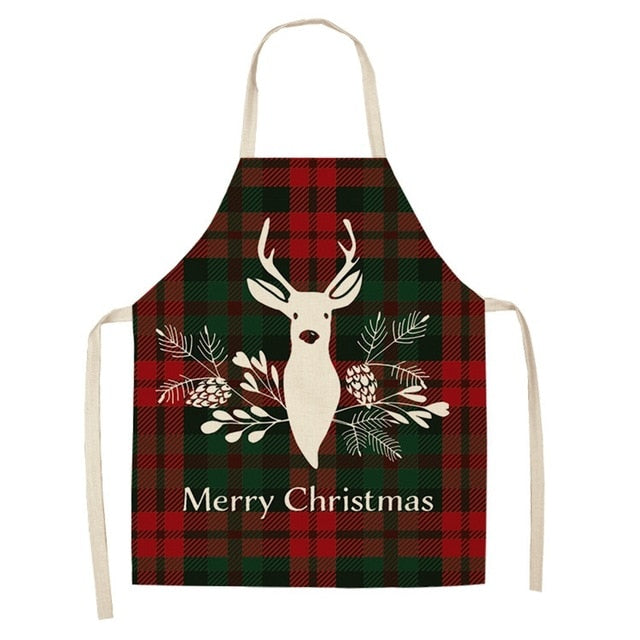 Christmas Cotton Linen Creative Apron | Holiday Gift