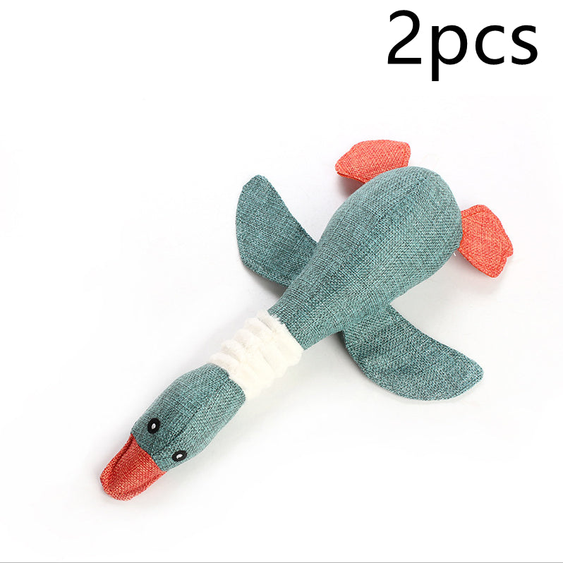 Squeaky Plush Dog Toys - Soft Animal Puzzle Chew Toys for Small & Medium Dogs