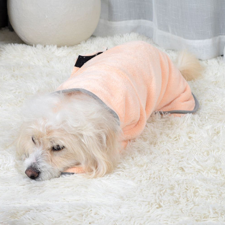 Quick-Dry Dog Bathrobe Towel - Super Absorbent Microfiber Pet Drying Coat