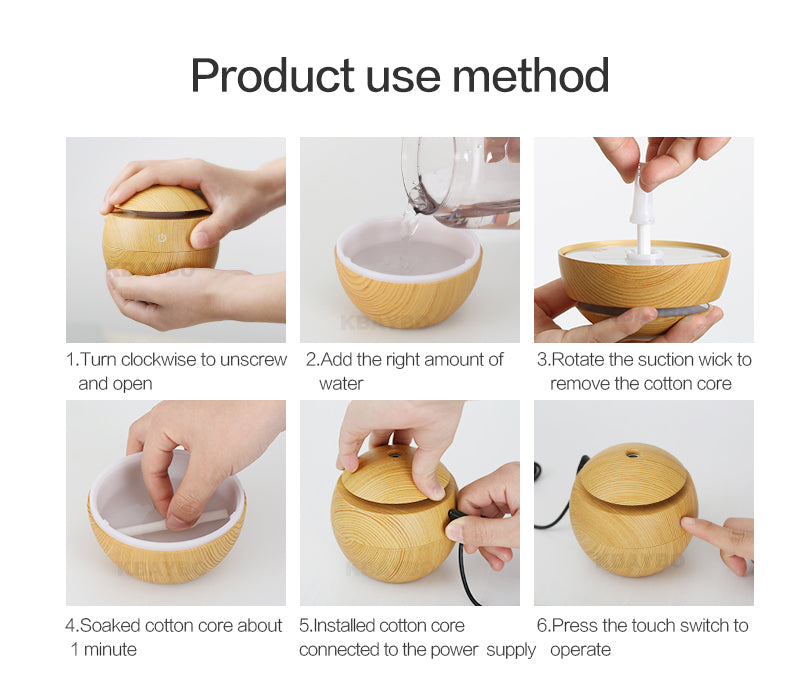 Aroma Essential Oil Ultrasonic Cold Steam Diffuser Air Humidifier