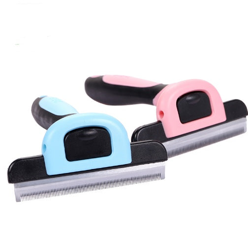 Pet Hair Removal Comb - Stainless Pin Brush for Long-Haired Dogs & Cats