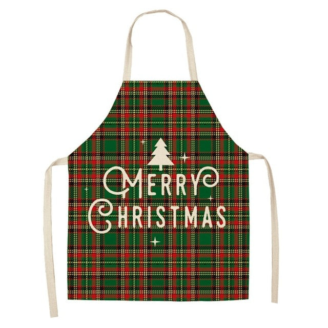 Christmas Cotton Linen Creative Apron | Holiday Gift