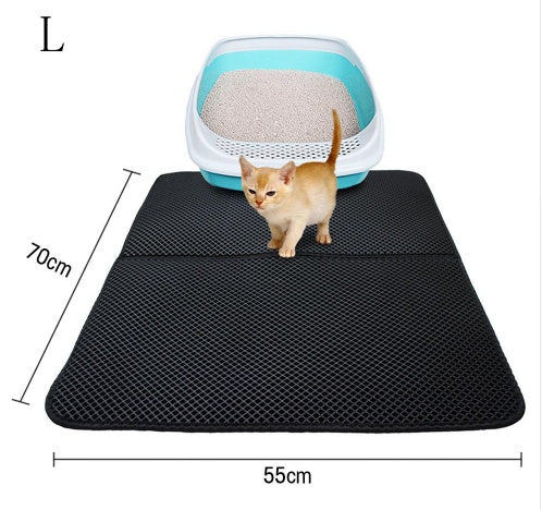 Double Layer Cat Litter Mat - Waterproof Litter Trapping Mat, Easy to Clean