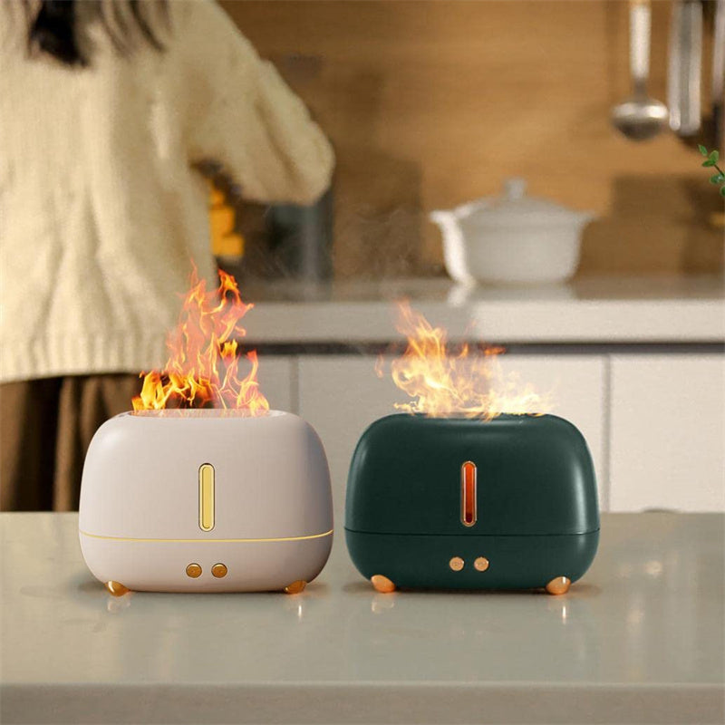 Flame Humidifier Upgraded Fireplace Air Aroma USB Essential Oil