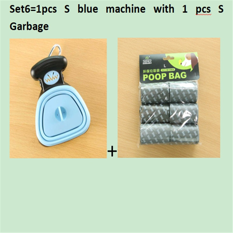 Foldable Travel Pooper Scooper - Portable Dog Poop Scoop with Degradable Bags