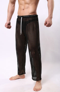 Men’s Sexy Mesh Trousers - Sheer Lounge Pants