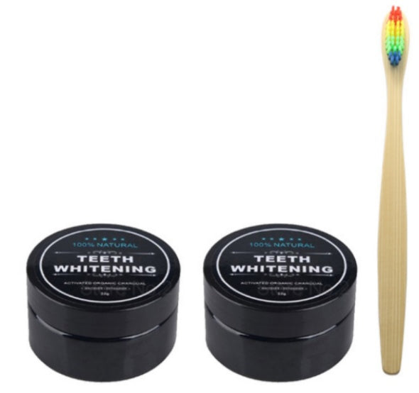 Charcoal Teeth Whitening Powder Activated Coconut Oral Hygiene