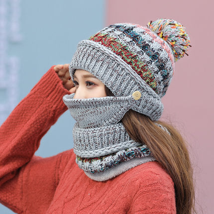 Korean Winter Knitted Hat – Women's Accessory