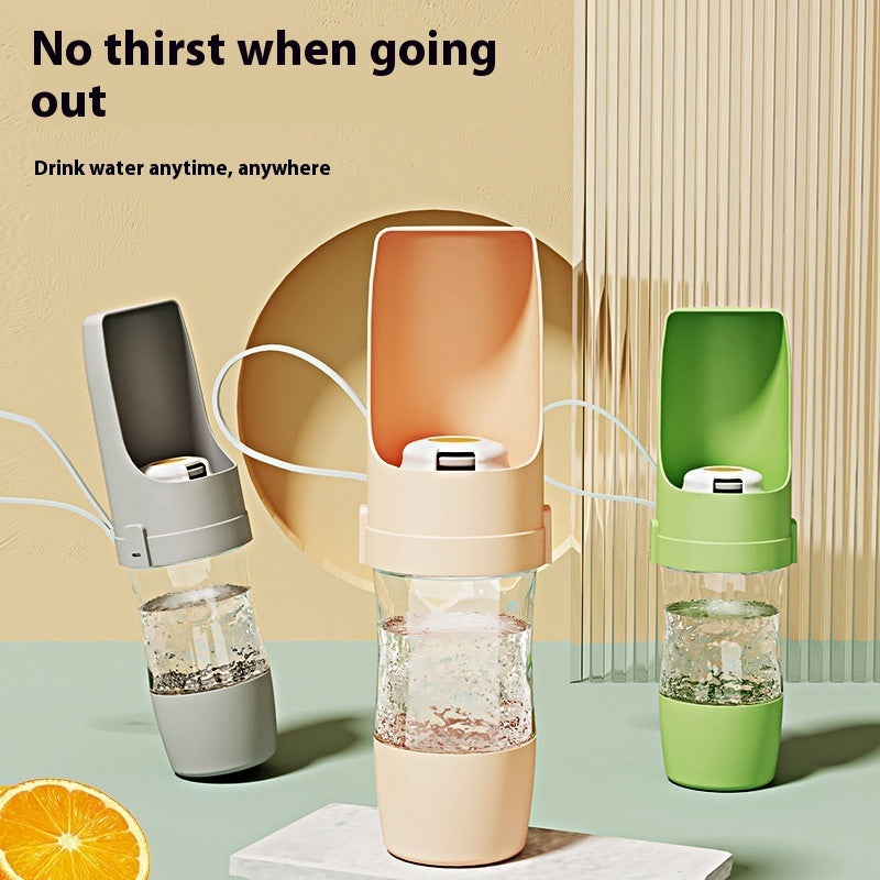 2-in-1 Portable Dog Water Bottle & Food Dispenser - Leakproof Travel Pet Bottle for Walks