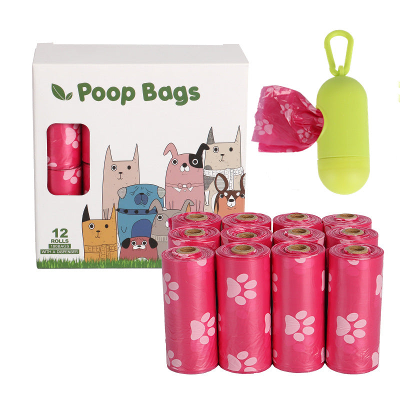 Eco Dog Poop Bags on a Roll - Leak-Proof Degradable Waste Bags with Dispenser Options