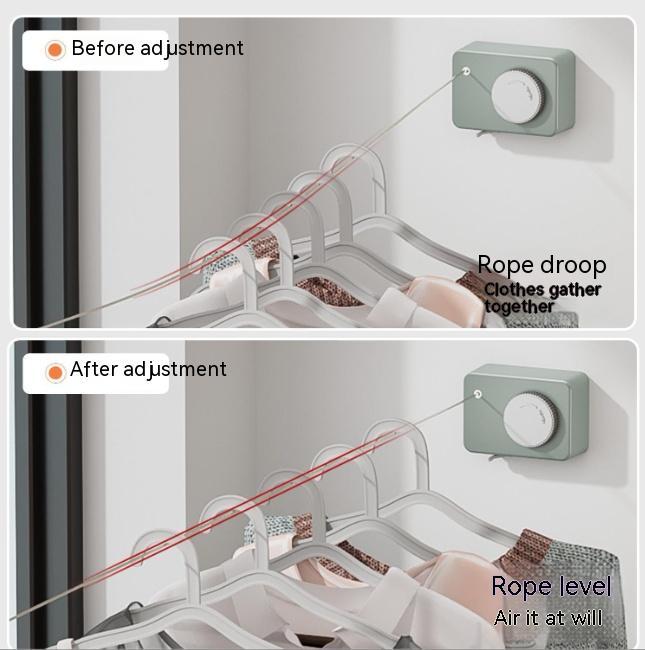 Invisible Retractable Indoor Clothesline - No-Drill Laundry Drying Line