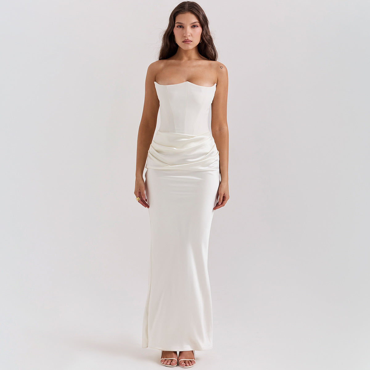 Slim Tube Top Long Dress Sexy Fashion Bandeau Backless Party Evening