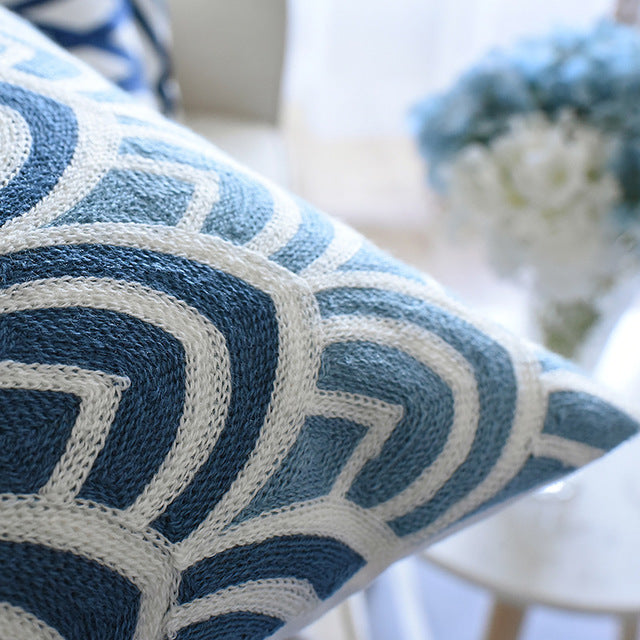 Classical Embroidered Pillow Cover - Decorative Cushion Case