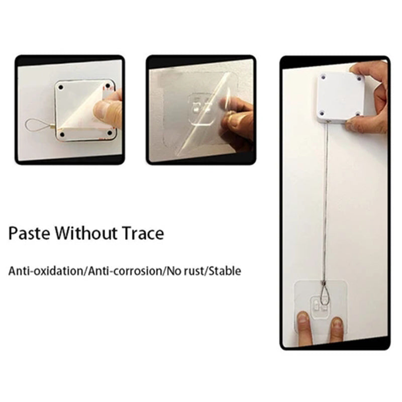 Automatic Door Closer with Retractable Cable