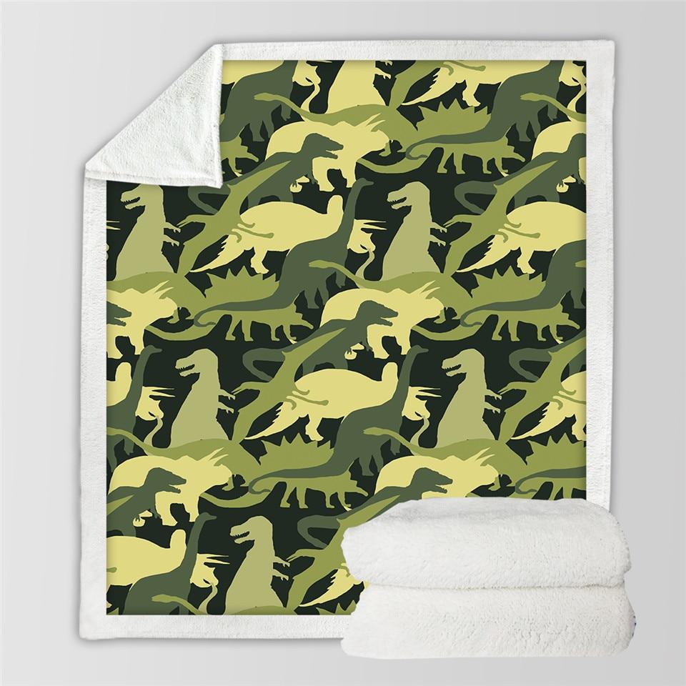 Glow-in-the-Dark Dinosaur Blanket - Soft Throw