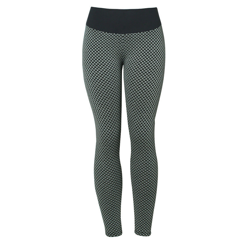 Plaid Leggings Fitness Yoga Pants Women's Seamless High Waist